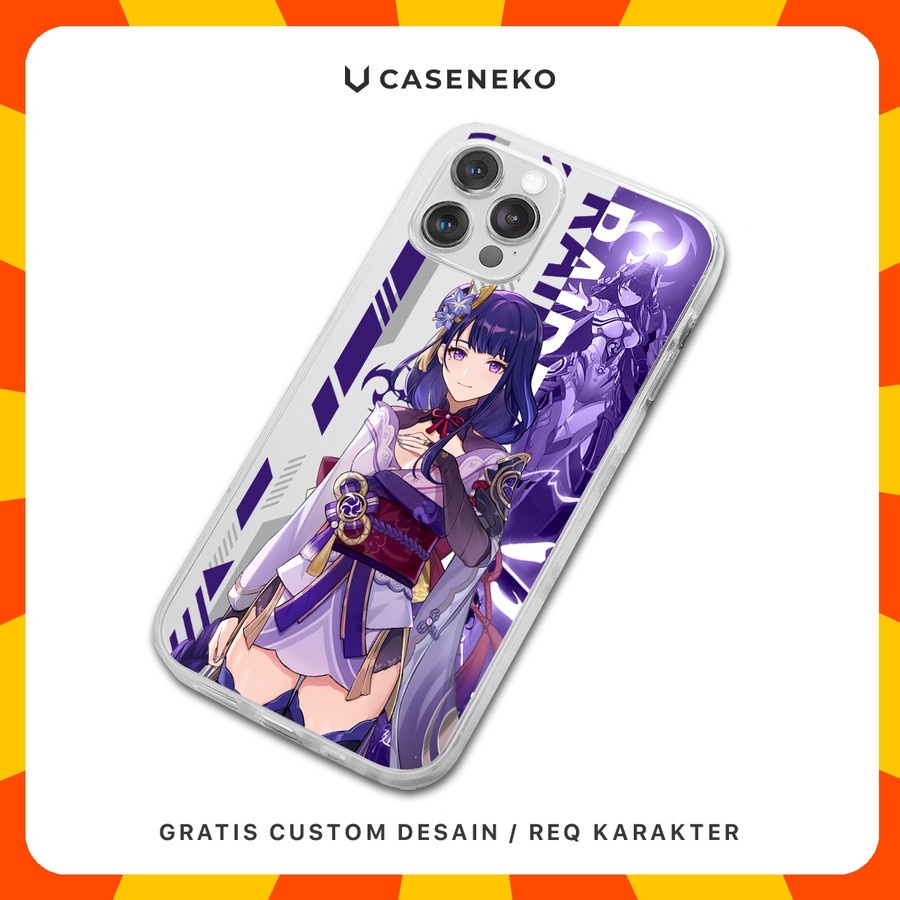 Custom Case Raiden Shogun Ei Genshin Impact Casing Semua Tipe HP 2