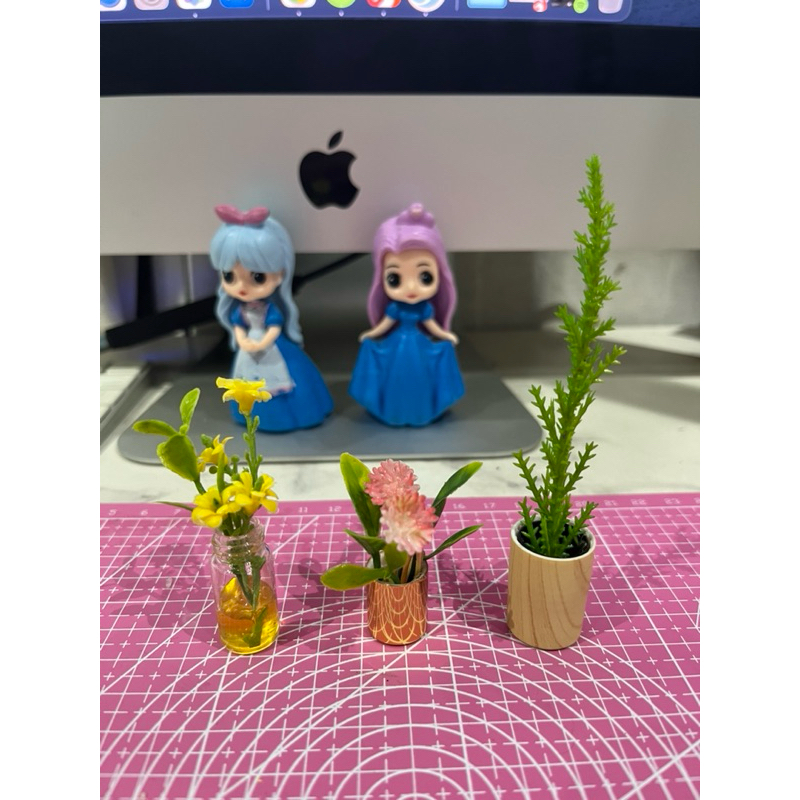 miniatur bunga pot - miniatur vas bunga- doll house-maket