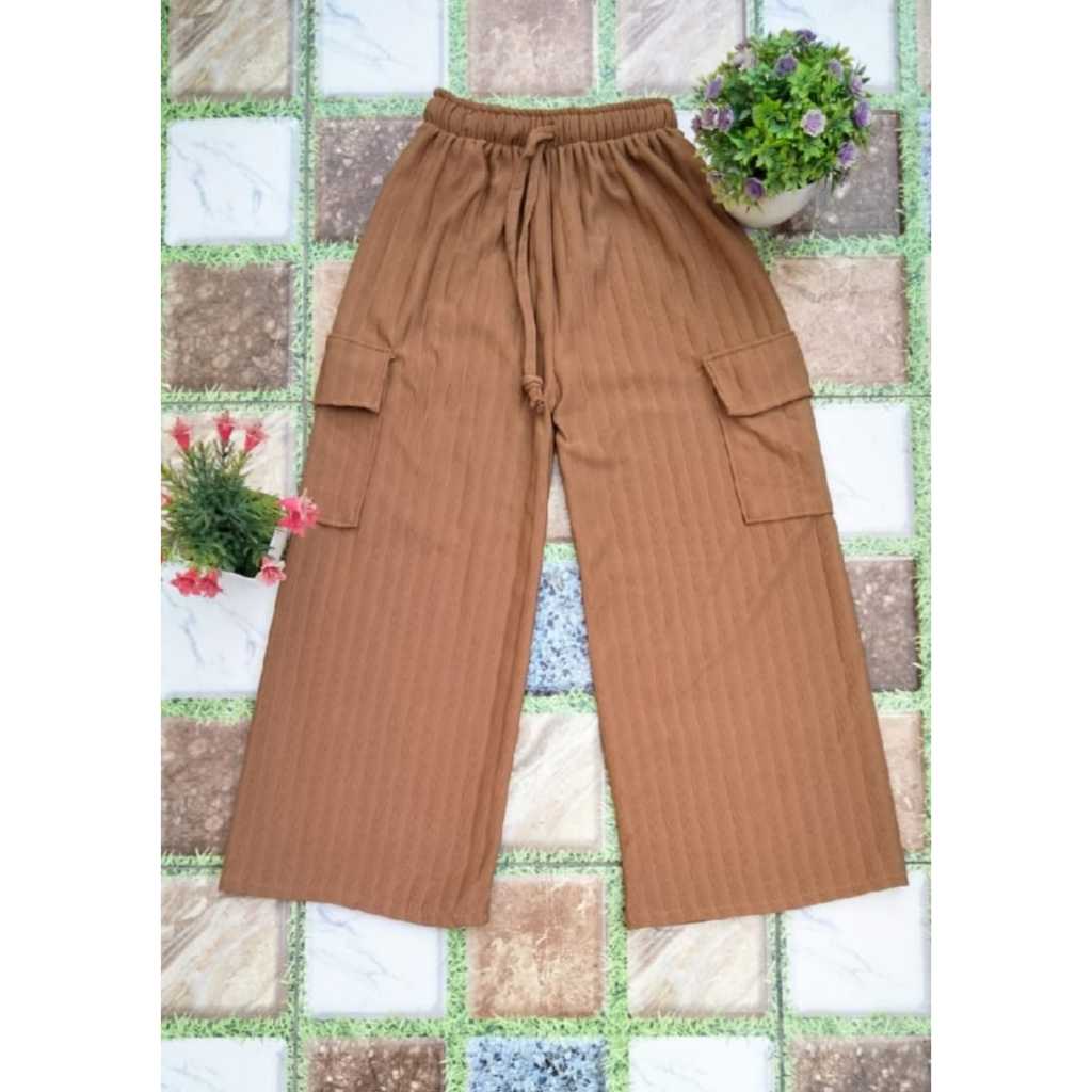 KULOT KNIT CARGO ANAK PREMPUAN//CELANA ANAK CEWEK HARIAN KEKINIAN
