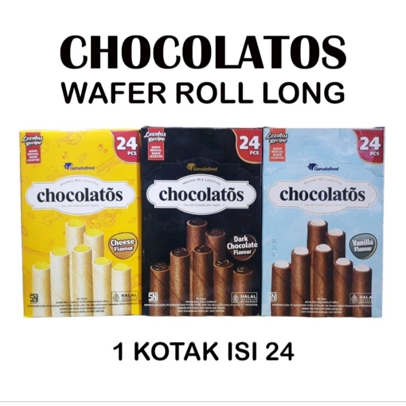 

CHOCOLATOS WAFER ROLL LONG KOTAK ISI 24