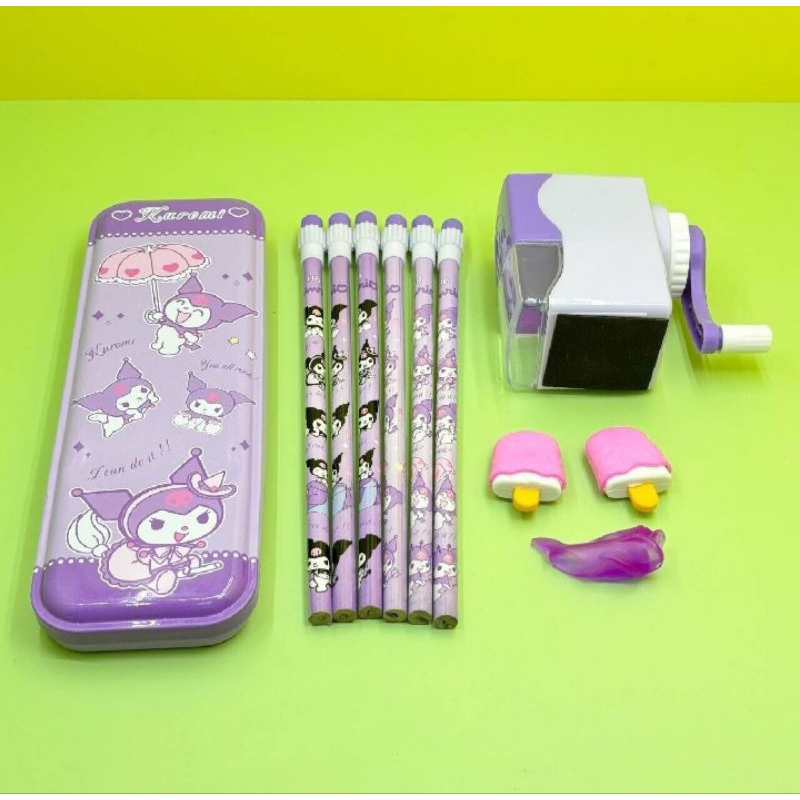 

D3W! STUDYSET SET ALAT TULIS ANAK SEKOLAH MOTIF SANRIO KUROMI CINAMOROLL MELODY KT112