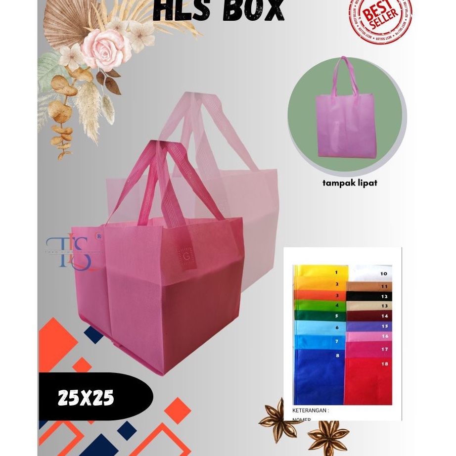 

Sale Murah LUSINAN Tas hajatan box kotak nasi 25x25 spunbond isi 12pcs