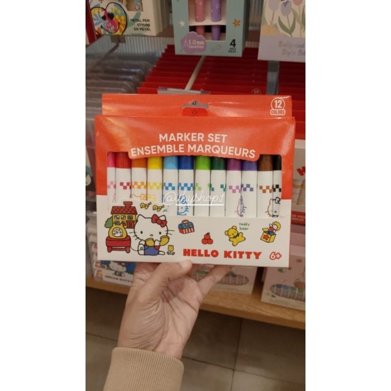 

MINISO Marker Set Ensemble Marqueurs Hello Kitty Biru
