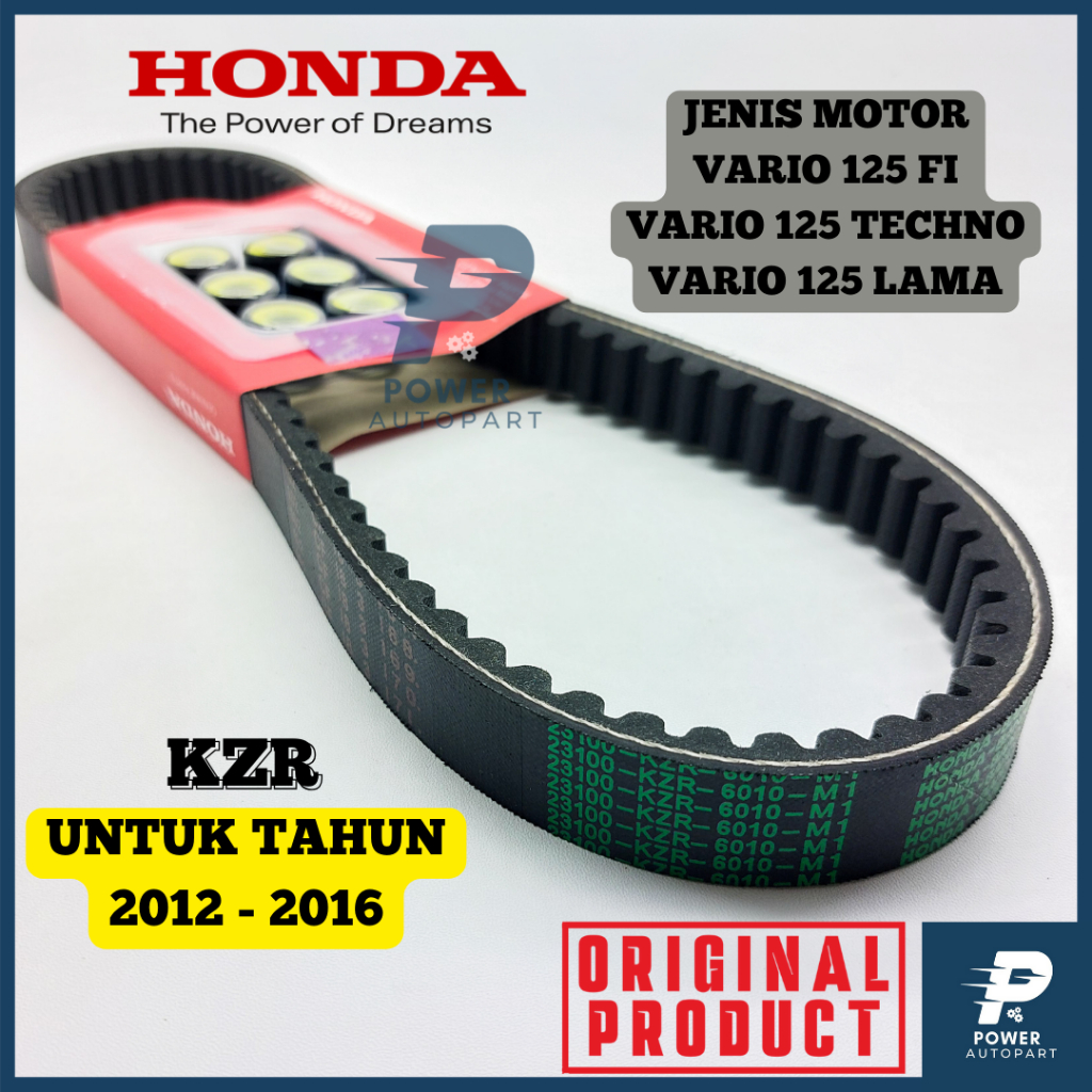 VANBELT V-BELT ORIGINAL KZR SET ROLLER HONDA VARIO TECHNO 125 VARIO 125 LAMA VARIO 125 FI KUALITAS T