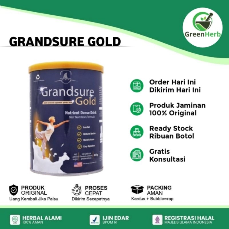 

Susu Grandsure Gold Milk Original Susu Untuk Menjaga Kesehatan Tulang & Nyeri Sendi Susu Grand Sure