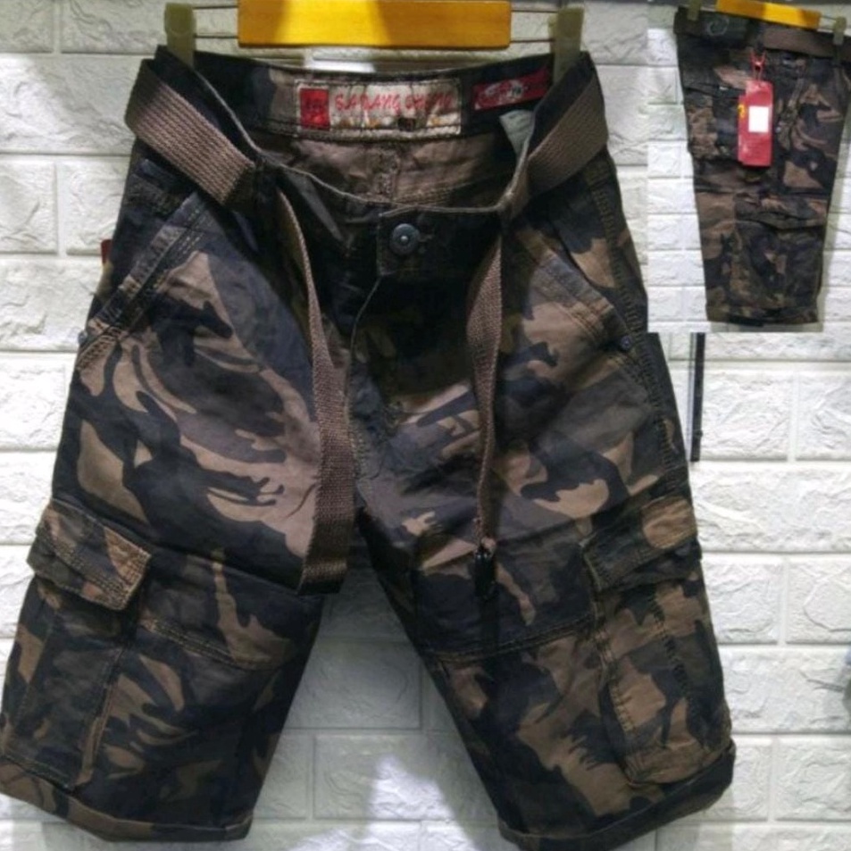 Hadir Terkini  celana pendek pria l celana cargo loreng pendek pria original l celana pendek pria l 