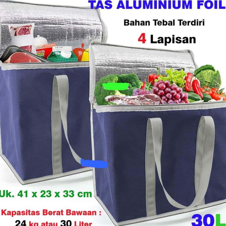 Thermal insulated cooler bag 3L frozen food bag tas aluminium