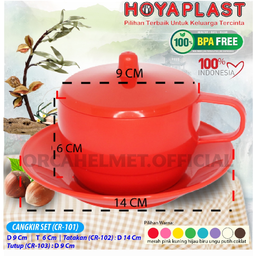 HOYAPLAST CANGKIR PLASTIK SET BPA FREE