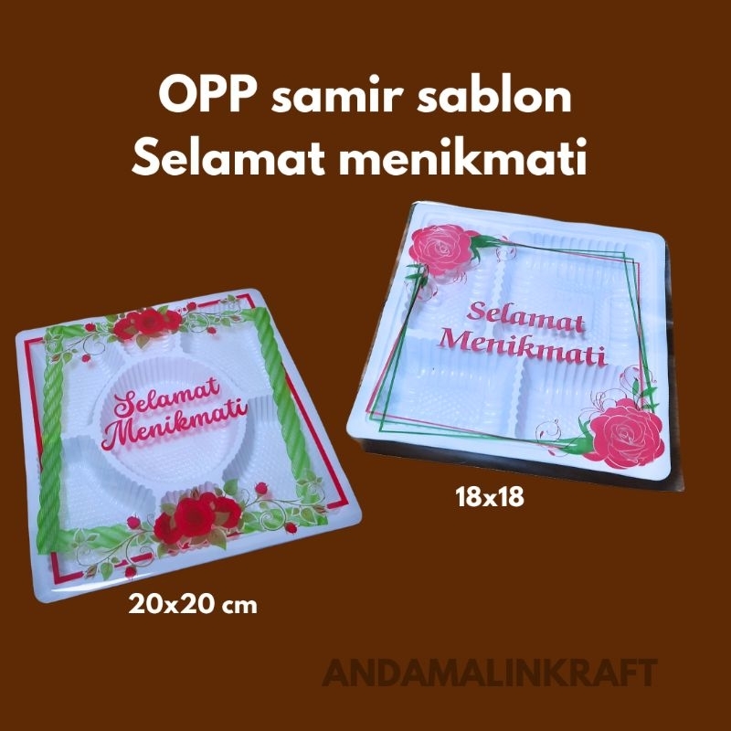 Plastik selamat menikmati  50 lembar/ Opp selamat menikmati 20x20 / 18x18 isi 50 lembar  / Opp Samir
