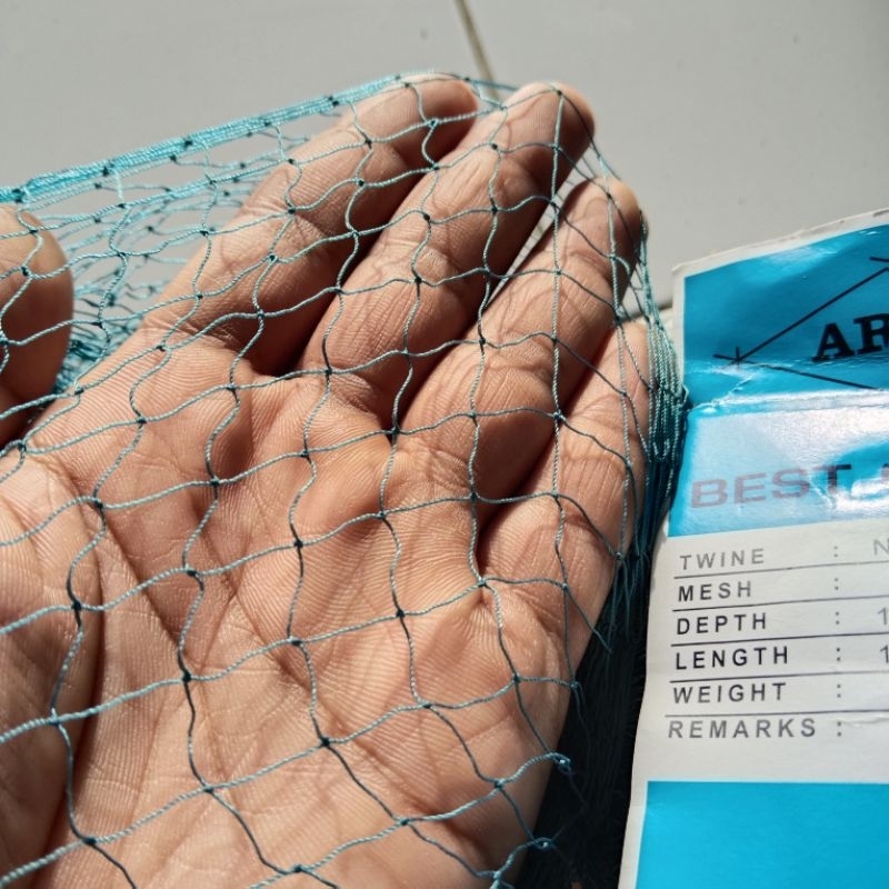 jaring nilon arida bahan anco bahan jala 1 inch panjang 10 meter lebar ±2.5 mtr jaring nilon bahan a