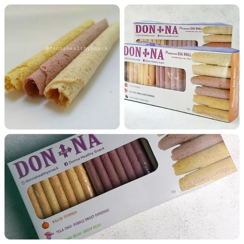

Eggroll Premium Mix 3 Rasa DONNA Healthy Snack Oleh-oleh Khas Cepu Blora