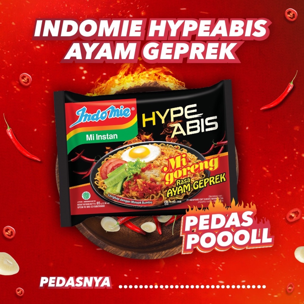 

Indomie Goreng Ayam Geprek Instant 85gr x 5 Pcs