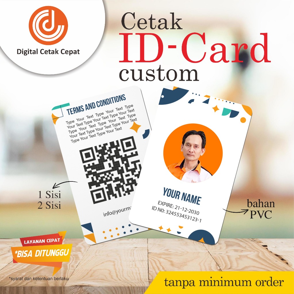 

Cetak ID Card KTP Print UV Custom 2 Sisi PVC