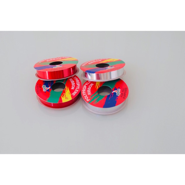 

Pita jepang roll metalik merah silver spesial DIRGAHAYU HUT RI