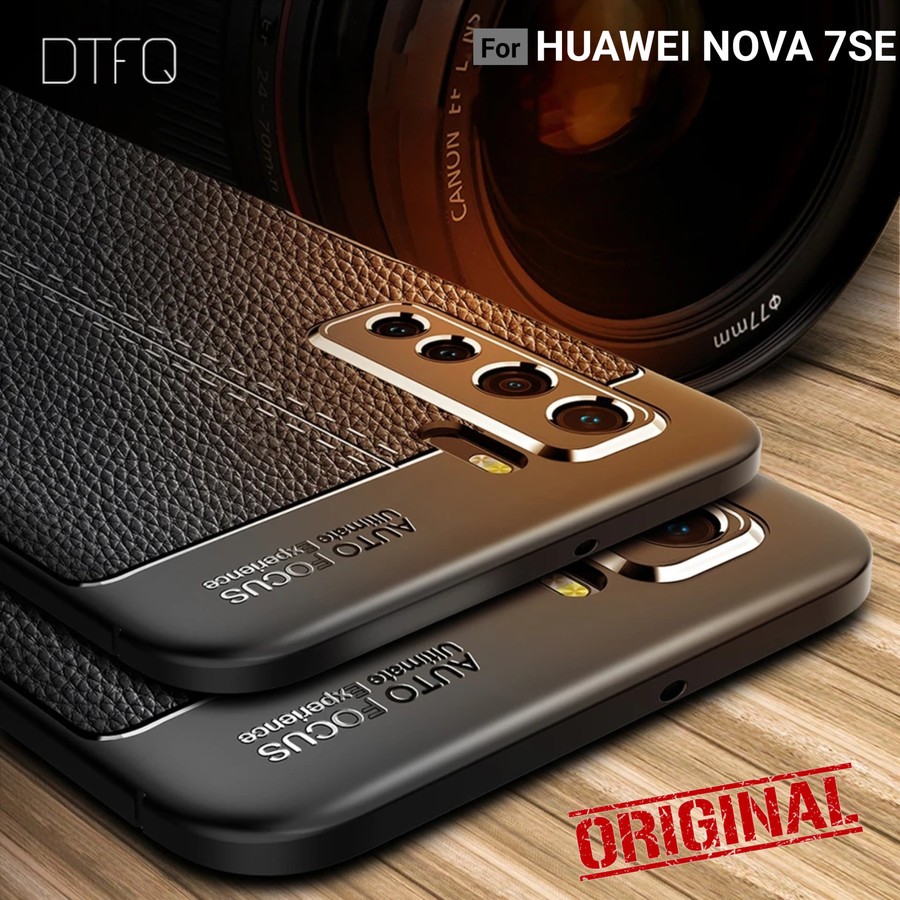 CASE HUAWEI NOVA 7 5G / NOVA 7SE AUTOFOCUS KULIT CASE CARBON LEATHER - H NOVA 7 SE
