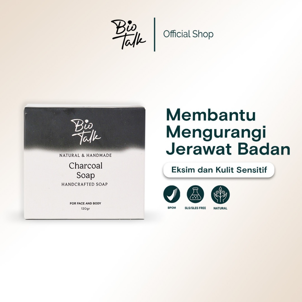 (KERRIA ID) BIOTALK Charcoal Soap 120 gram