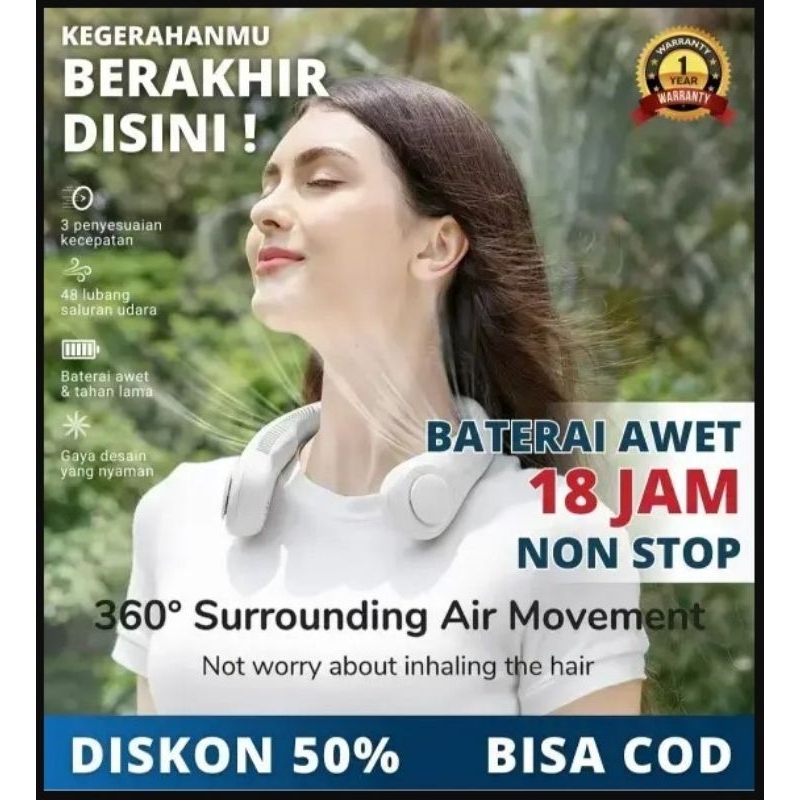 PORTABLE FAN NECK FAN PORTABLE Hanging Mini Neck Fan ORIGINAL [BPOM] SKINCARE BONUS NECK FAN