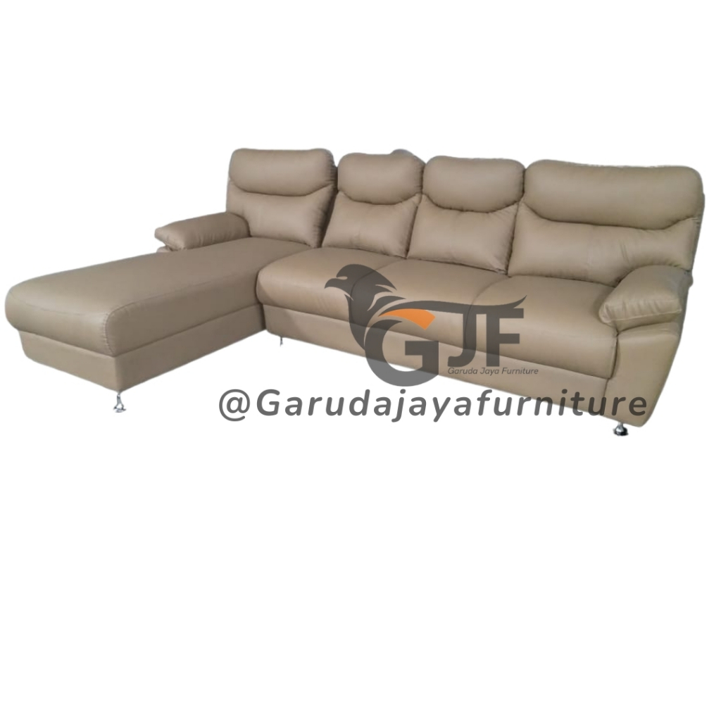 SOFA L DACRON EMPUK BAHAN KULIT OSCAR / SOFA L GEMUK EMPUK NYAMAN / SOFA TRANS L COSTA/SOFA SUDUT LE
