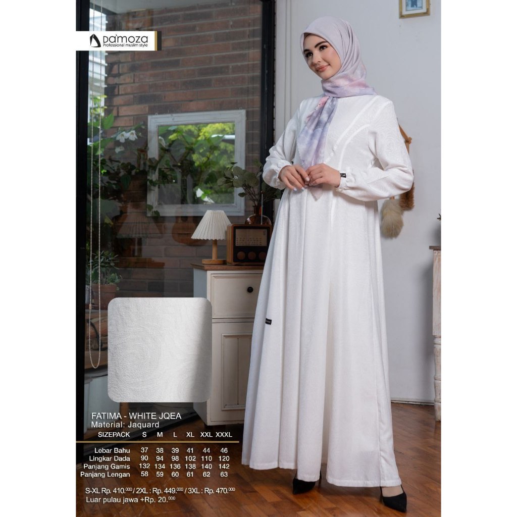 MUTIF DAMOZA FATIMA GAMIS DEWASA BUSUI & WUDHU FRIENDLY