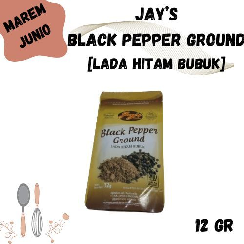 

Jays Black Pepper Ground Lada Hitam Bubuk 12 Gr