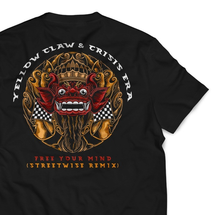 Kaos Bootleg Tshirt Yellow Claw Crisis Era Barong T-Shirt Distro Katun 30s Baju Oblong