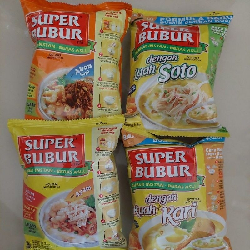 

Super Bubur Instan renceng isi 5sct x 45gr