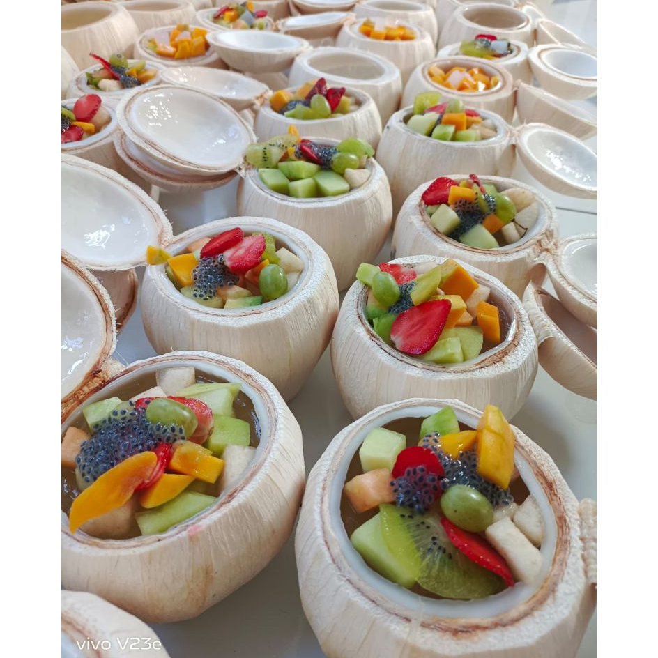 Puding Kelapa Topping Buah