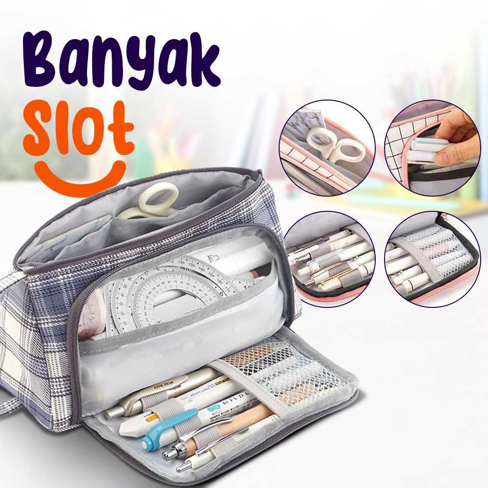 

Tempat Pensil Pencil Case Pouch Stationery Kotak Alat Tulis Kantor Sekolah Laki laki dan Perempuan