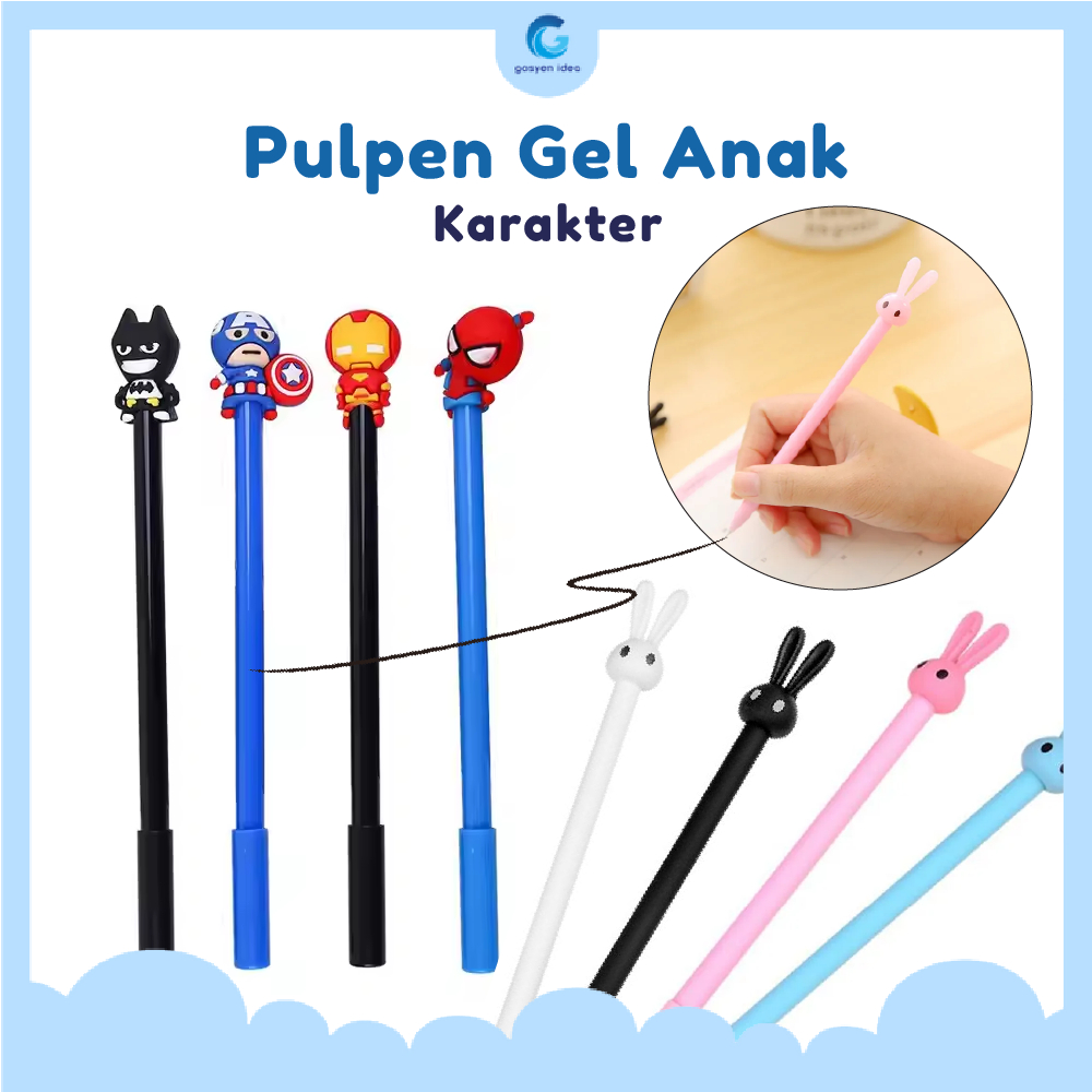 

Pulpen Bolpoin Gel Anak Motif Karakter Lucu