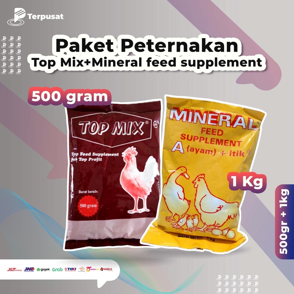 Satu Paket Mineral feed supplement + Top Mix campuran pakan Ayam