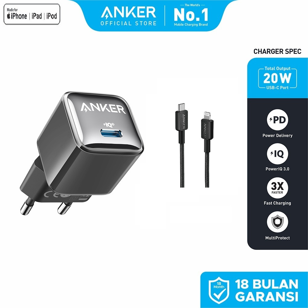 ANKER MFI 20W 30 W GAN NANO PD IPhone 14 13 12 11 8 7 PRO MAX X XR XS MAX SE Original CHARGER 20W 18
