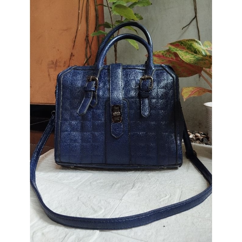 Tas Biru Tua Wanita preloved
