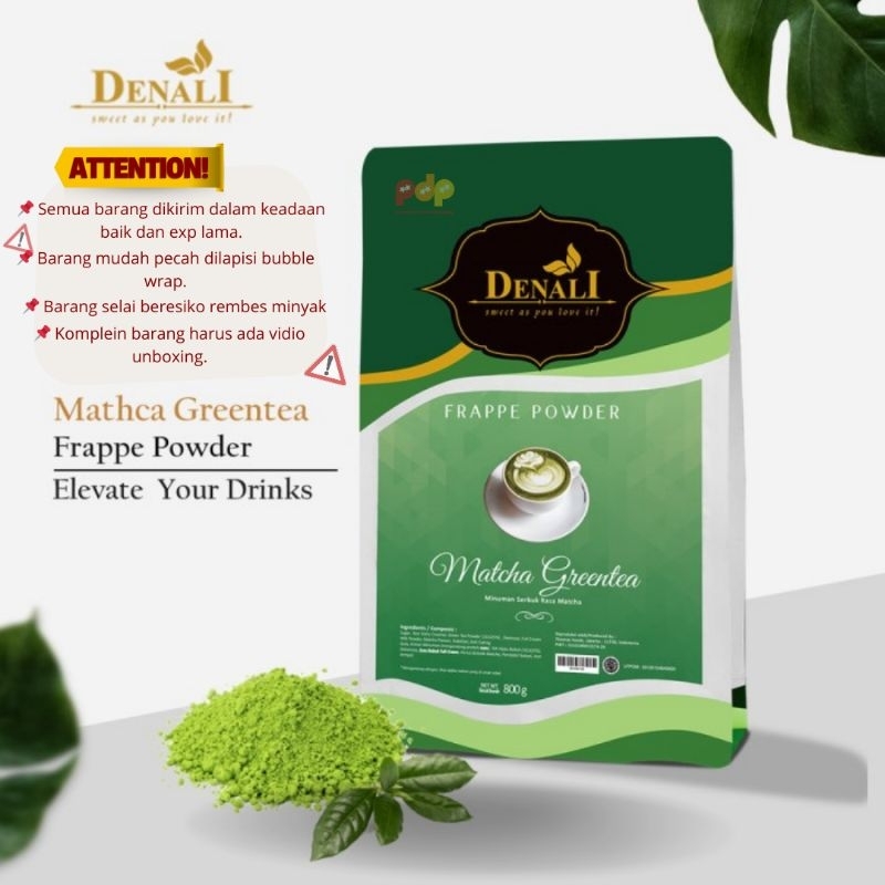 

Denali Powder Greentea Delicate 800gr / Bubuk Greentea Premium