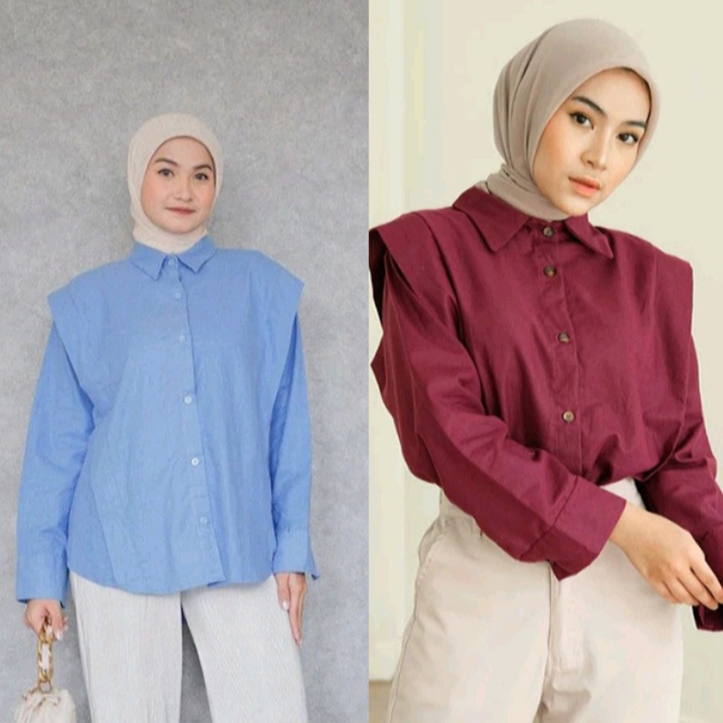 SALMA SHIRT / KEMEJA WANITA / ATASAN WANITA / OUTFIT KULIAH