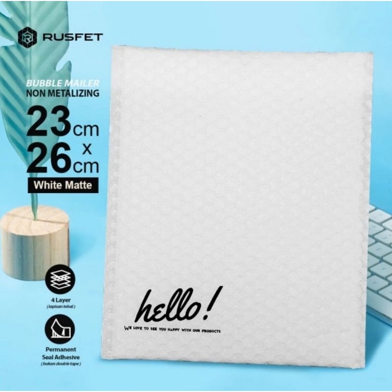 

Bubble Mailer Amplop Packing 23x26 White Matte
