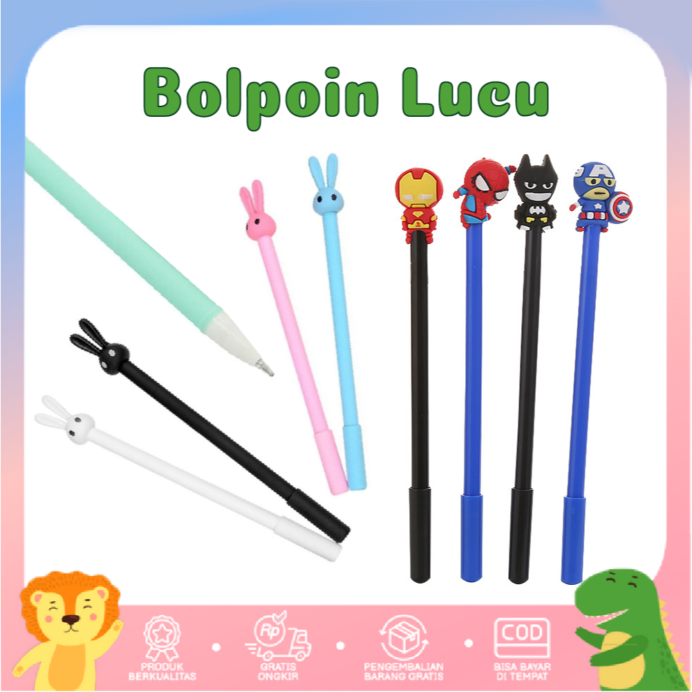 

Bolpoin Anak Pulpen Gel Karakter Banyak Motif Lucu
