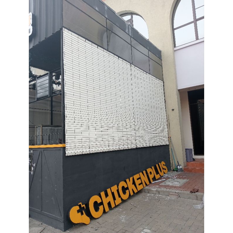 Tirai KayuOutdoor/indoor motif susun Sirip