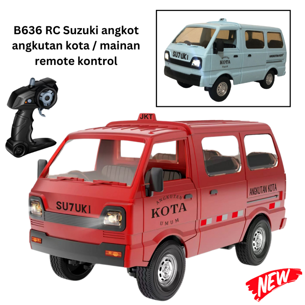 RC suzuki Angkot angkutan kota / bus telolet / mainan remote kontrol  angkot / RC Car Suzuki B636