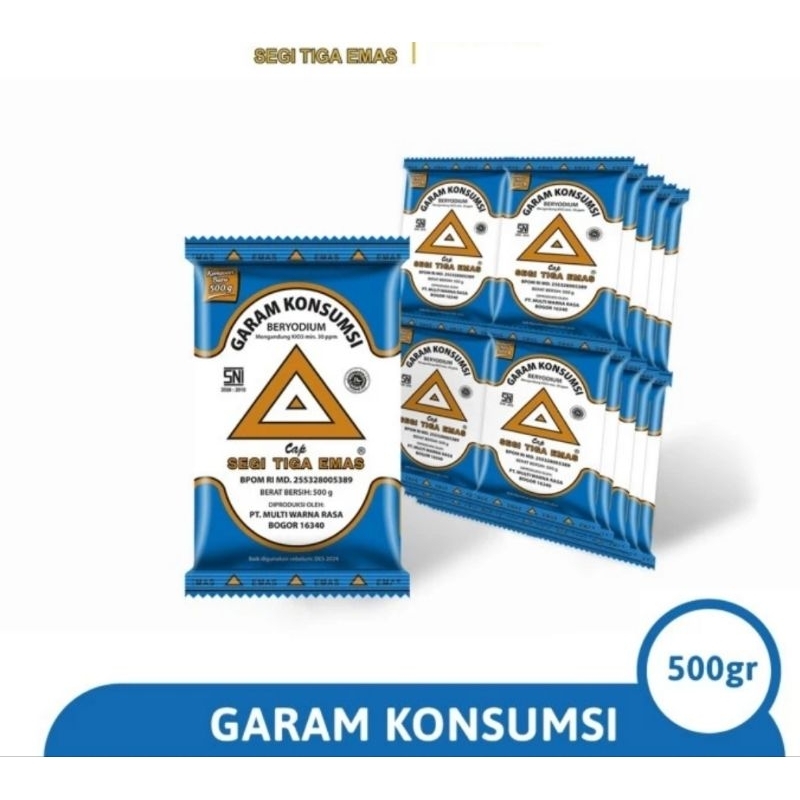 

Garam Meja Cap Segitiga Emas 1bal isi 500 gr x 20pcs GROSIR