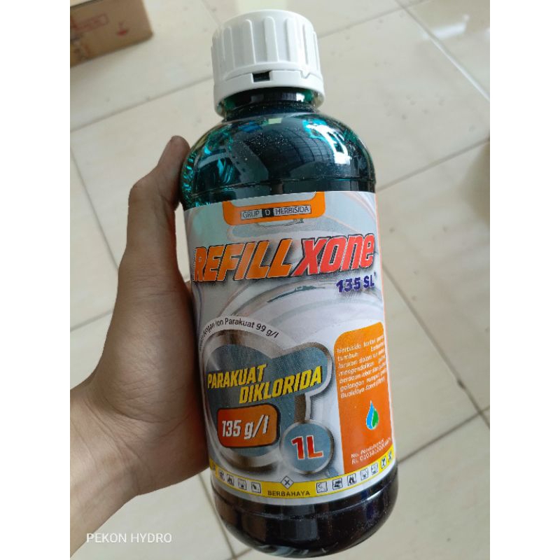 REFILLXONE 135 SL 1 LITER - PEMBASMI GULMA RUMPUT HERBISIDA KONTAK PARAKUAT DIKLORIDA PEMBAKAR refil
