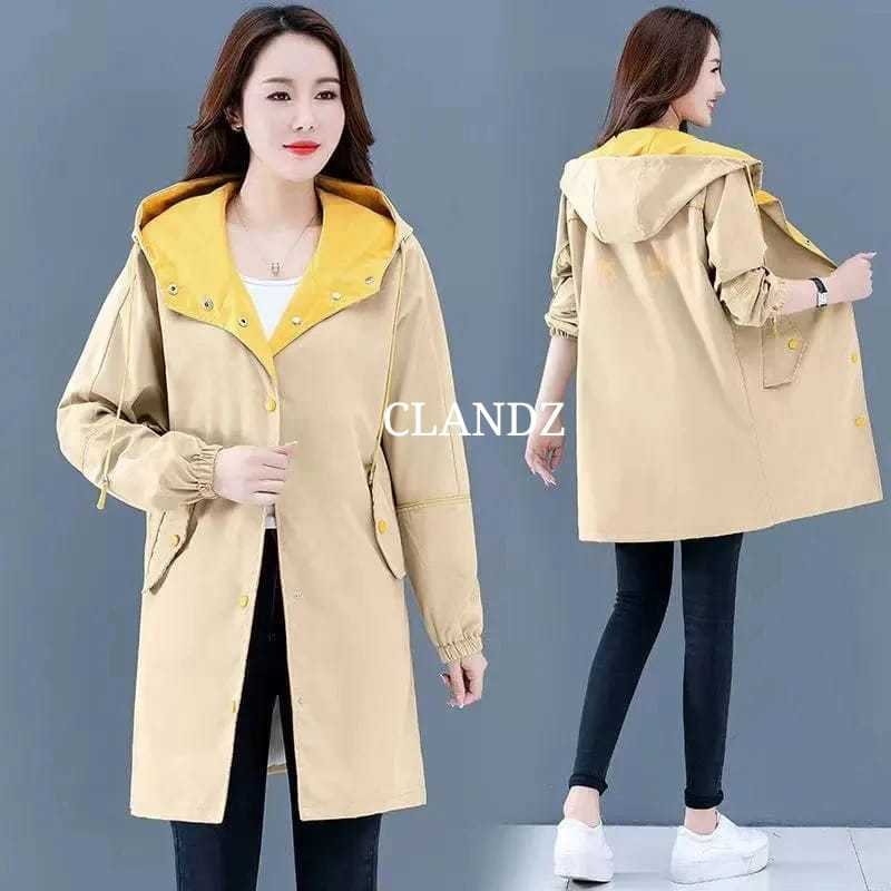 jaket jubah wanita panjang/Jaket Wanita Jubah/Jaket Coat Korea Musim Dingin