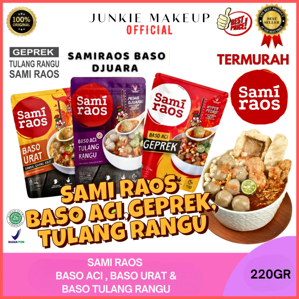 

- Baso Aci Samiraos Baso Geprek Tulang Rangu Baso Aci Extra Pedas HALAL & ORIGINAL