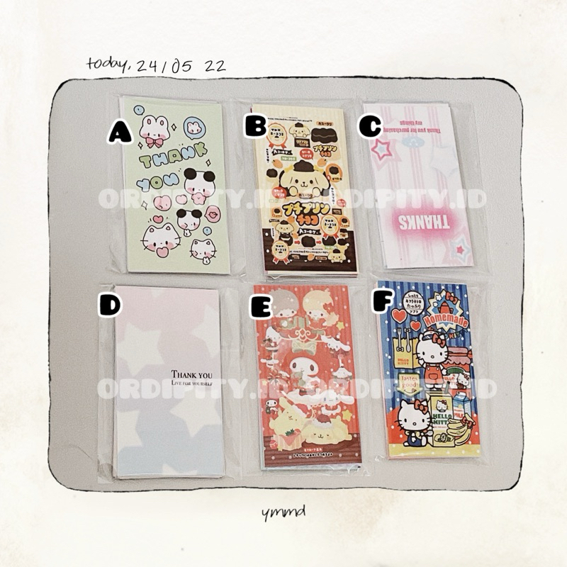 

STICKER SET KARAKTER LUCU GEMAS SANRIO HELLO KITTY KUROMI AESTHETIC LUFFY