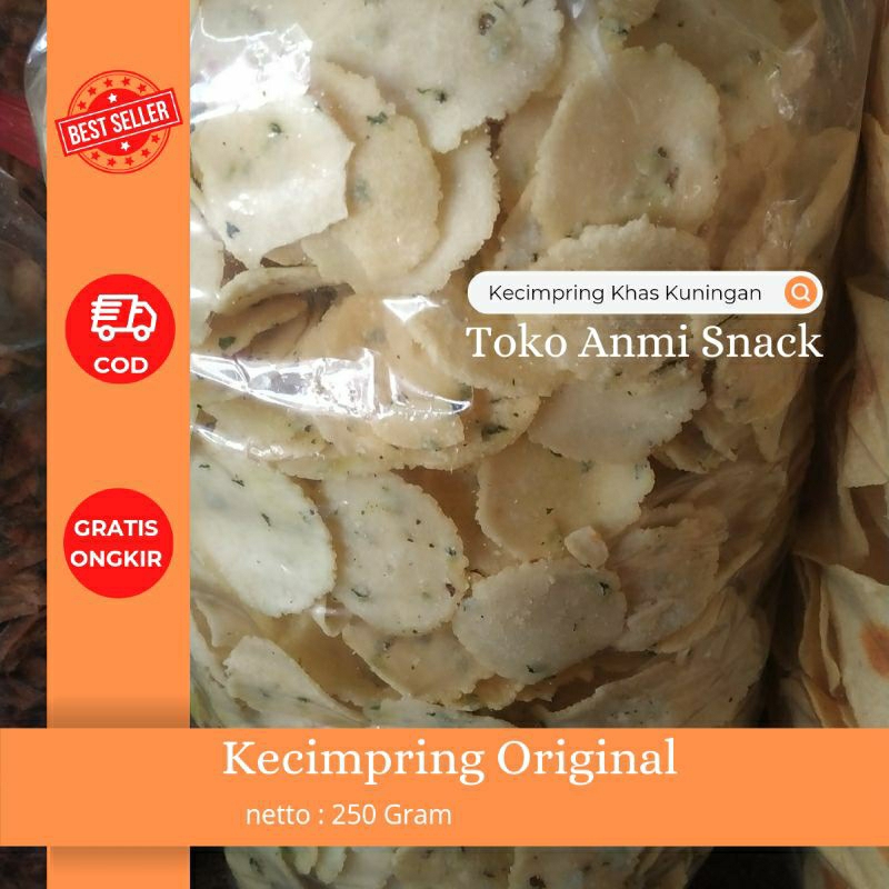 

Snack Kecimpring / Gemblong / Comring / Ketempling Original Dan Pedas Daun Jeruk Khas Kuningan 250 Gram