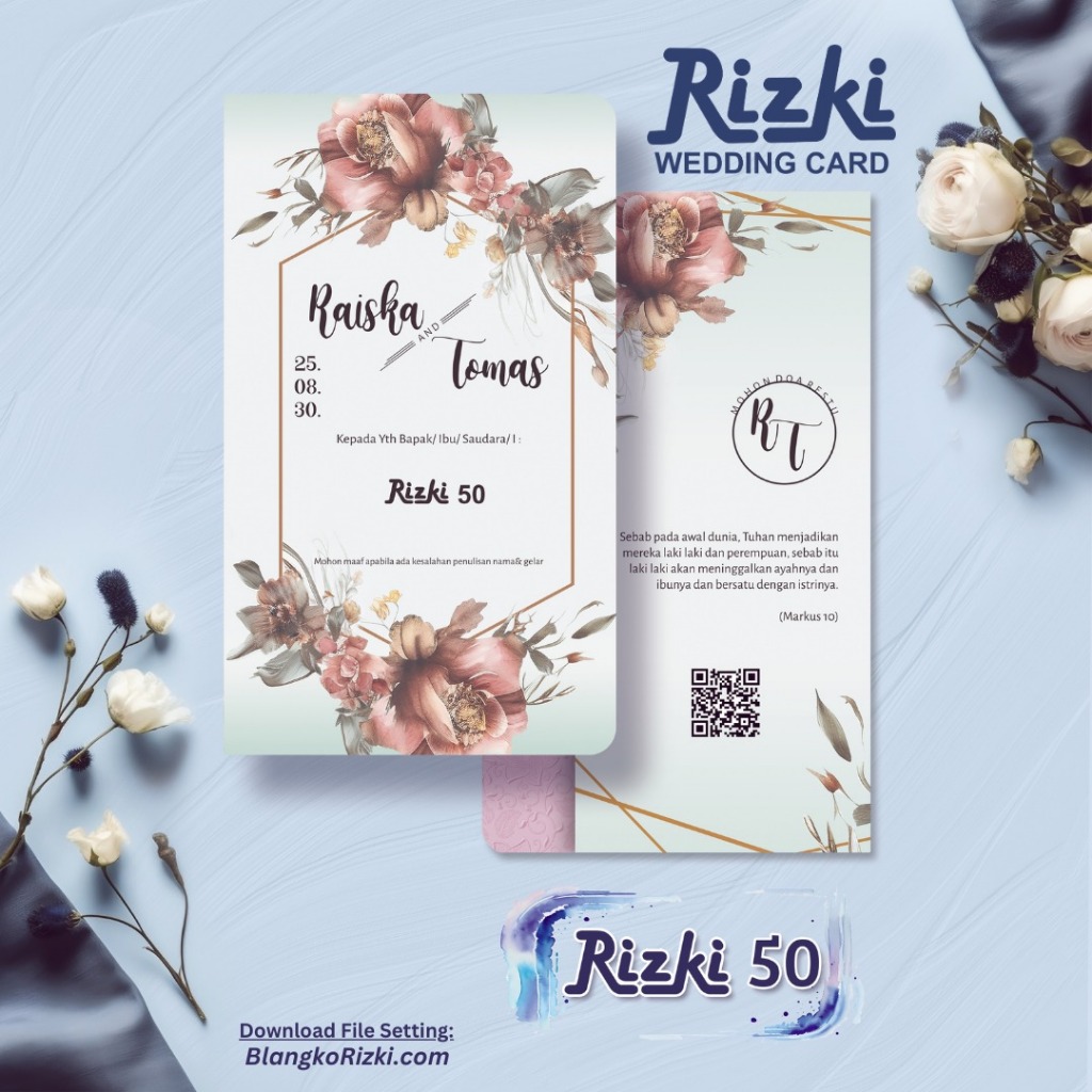 BLANGKO RIZKI 50 - BLANGKO UNDANGAN RIZKI - BLANGKO UNDANGAN KOSONGAN