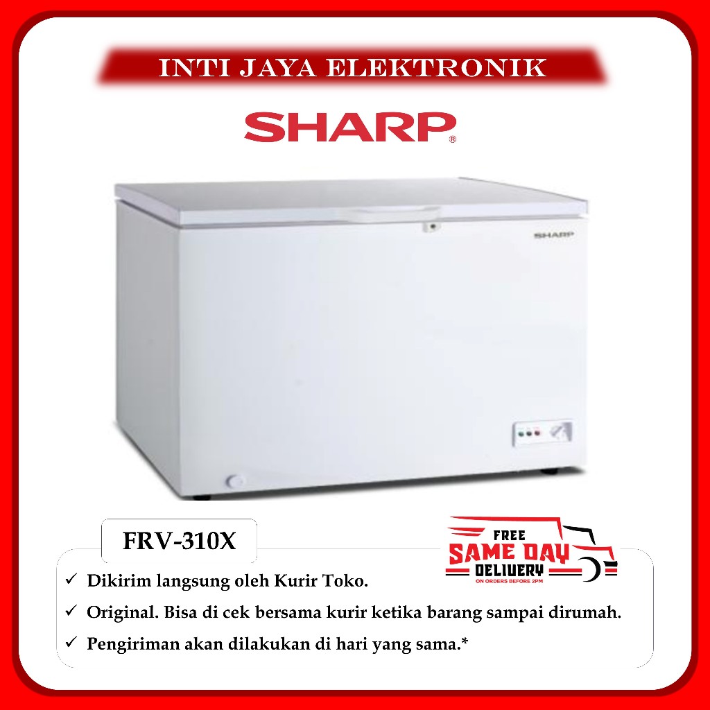 FREEZER BOX SHARP CHEST FREEZER 302 LITER FRV-310X SHARP FRV310X FRV 310X