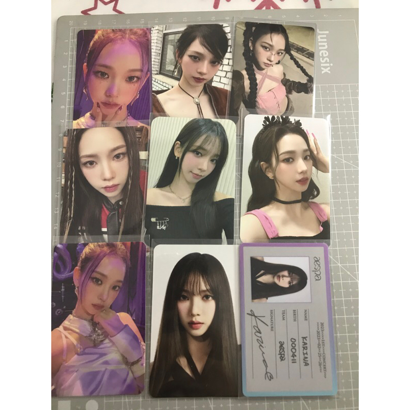 aespa KARINA OFFICIAL PHOTOCARD CTMI A KOLBUK SG23 PC ONLY TATTO STICKER POINT STICKER KARZOOM POB K