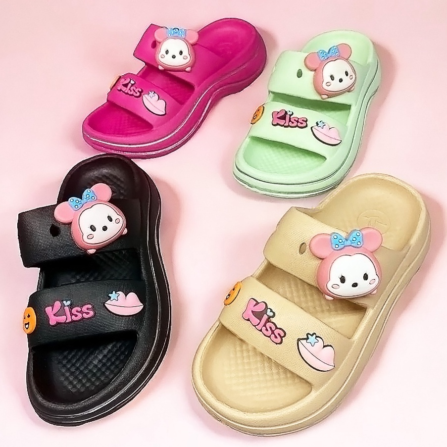 Barang Pilihan COLLIN sendal selop anak cewek karakter usia 2th  1th B7816Ckt  D6