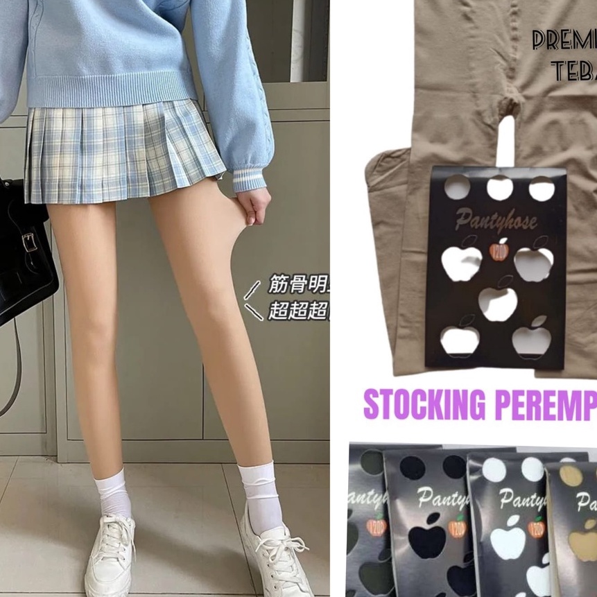 HJ6 Stocking Panty Wanita Original Apple PantyHose Nutup Kaki Bahan Tebal Lembut Elastis  Kaos Kaki 