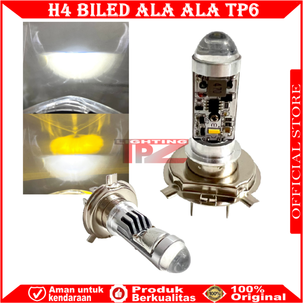 ORIGINAL NEW LAMPU H4 BILED ALA ALA TP6 H4 LED PROJECTOR H4 LAMPU MOTOR M8C